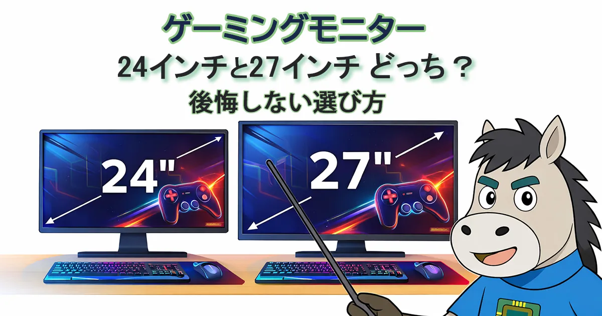 ゲーミングモニターは24インチと27インチどっち？初心者が後悔しない選び方