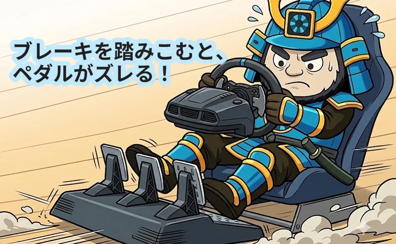 ブレーキ踏むとペダルユニットがズレる