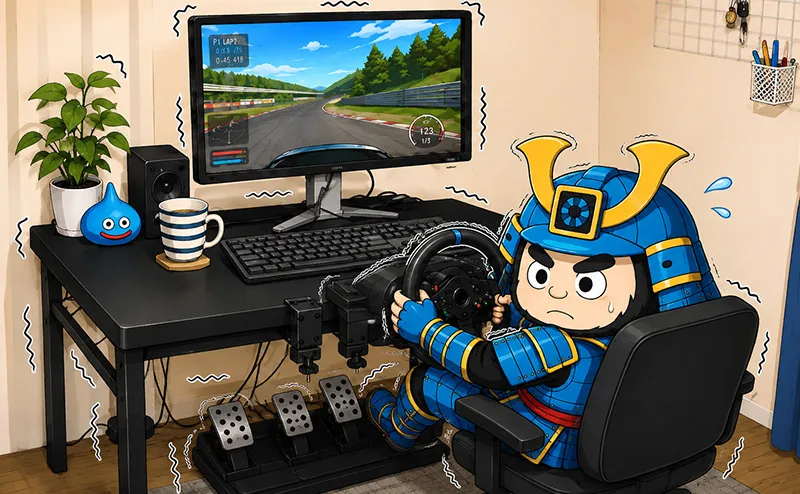 FFBによりモニターや机が揺れることがある