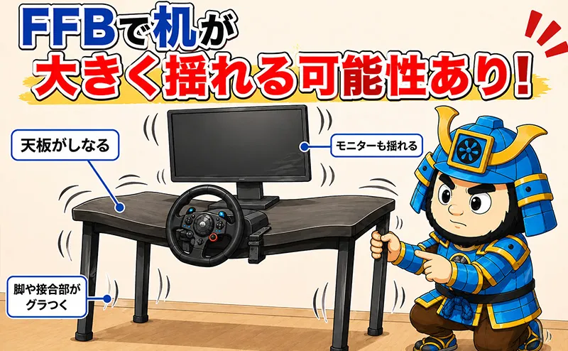 机に強度があるかを確認する